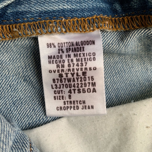 Ralph Lauren Stretch Cropped Jean Light Wash 21.5” - Picture 7 of 7